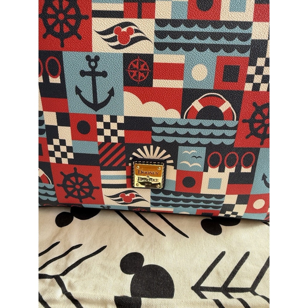 Disney Cruise Line Dooney And Bourke Tote Purse Red Blue DCL New W Tags 2026 - Picture 2 of 3